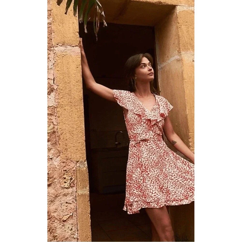 Free People French Quarter Wrap Mini Dress Size S
